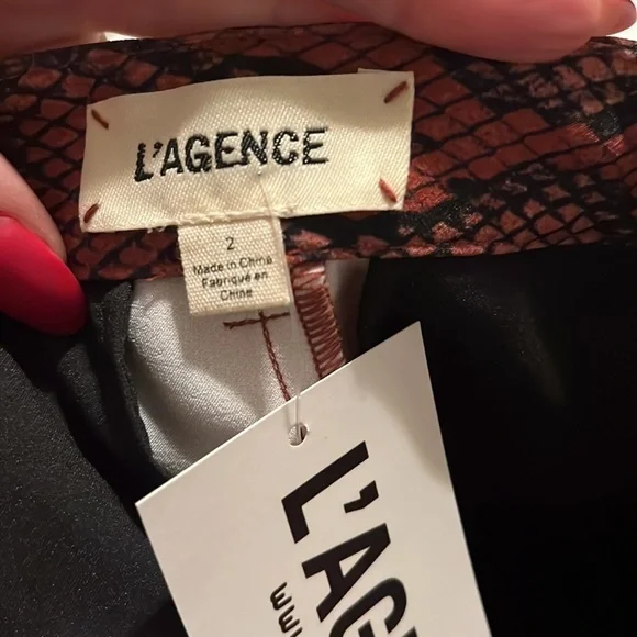 L’agence Ludivine Snakeskin Cropped Trouser Pant - Picture 6 of 11